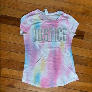 Justice Multicolor Tie-Dye Short Sleeve Tee
